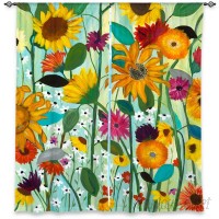 DiaNocheDesigns Nature/Floral Room Darkening Curtain Panels DNOC2346