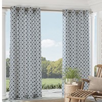 Parasol St. Kitts Geometric Semi-Sheer Grommet Single Curtain Panel ARAS1005