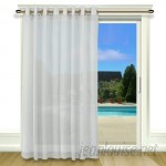 Ricardo Trading Bal Harbour Patio Solid Semi-Sheer Grommet Single Curtain Panel RCTR1059