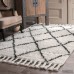 Langley Street Twinar Hand-Knotted Wool Off White/Dark Grey Area Rug LGLY2588
