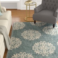 The Twillery Co. Castor Exploded Medallions Woven Blue Area Rug CHMB2178