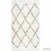 Langley Street Twinar Hand-Knotted Wool Off White/Dark Grey Area Rug LGLY2588