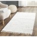 Beachcrest Home Penrock Way Handwoven Cotton White Area Rug BCHH1572