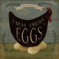Buy Art For Less 'Farm Fresh Eggs' by Beth Albert Graphic Art on Canvas BYAR1362