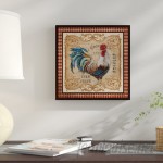 Fleur De Lis Living 'Old World Rooster ' Graphic Art on Wrapped Canvas FDLL8643