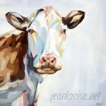 GreenBox Art "Farm Cow" by Emily Drummond Painting Print on Wrapped Canvas GNBX2581