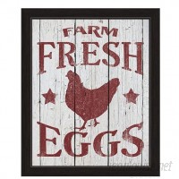 Laurel Foundry Modern Farmhouse 'Chicken Farm Fresh Eggs' Framed Painting Print LFMF2489