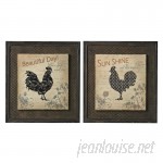 Laurel Foundry Modern Farmhouse Rooster 2 Piece Framed Graphic Art Set LRFY2781