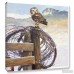 Loon Peak Owl on Rusty Fence Painting Print on Wrapped Canvas LOON5386