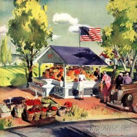 Marmont Hill 'Farmers Market' Painting Print on Wrapped Canvas MARM5610