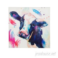 Mercury Row Watercolor Cow Painting Print on Canvas MROW5675