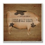 Stupell Industries Dealer in Fresh and Salt Meats Pig Graphic Art Wall Plaque VYH1606