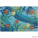 Highland Dunes Coeymans Underwater Blue Coral and Starfish Indoor/Outdoor Area Rug HLDS3526
