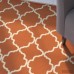 Zipcode Design Heidy Geometric Orange/Ivory Indoor/Outdoor Area Rug ZPCD4309