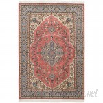 Astoria Grand One-of-a-Kind Amberwood Hand-Knotted Wool Salmon Area Rug ATGD4503