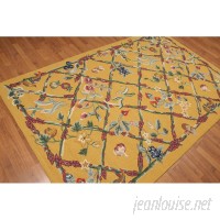 Astoria Grand One-of-a-Kind Hubert Hand-Knotted Wool Gold Area Rug PHBS1497
