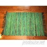 Bay Isle Home One-of-a-Kind Linmore Over-Dyed Hand-Woven Green Area Rug HOJE1163