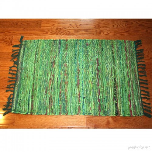 Bay Isle Home One-of-a-Kind Linmore Over-Dyed Hand-Woven Green Area Rug HOJE1163