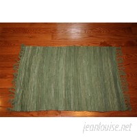 Bay Isle Home One-of-a-Kind Linmore Solid Celadon Hand-Woven Green Area Rug HOJE1183