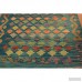 Bloomsbury Market One-of-a-Kind Bakerstown Hand-Woven Green/Blue Area Rug BLMA4371