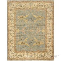 Bloomsbury Market One-of-a-Kind Li Hand Knotted Wool Light Blue Area Rug BLMK9166