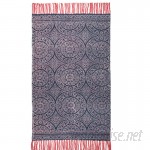 Bungalow Rose One-of-a-Kind Pickney Hand-Woven Cotton Navy Area Rug MAEM1015