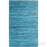 Ebern Designs One-of-a-Kind Beach Hand-Woven Teal Area Rug CBXF1290