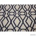 House of Hampton One-of-a-Kind Reversible Durie Kilim Hand-Knotted Ivory/Navy Area Rug RGRG3221