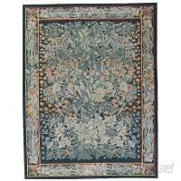 Pasargad One-of-a-Kind Aubusson Hand-Woven Wool Green Area Rug PAGD4643