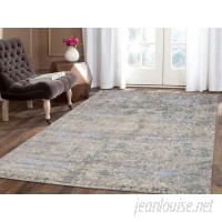 Williston Forge Abstract Oriental Hand-Knotted Silk Gray Area Rug RGRG1526