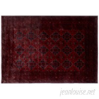 World Menagerie One-of-a-Kind Alban Neutral Hand-Knotted Red Premium Wool Area Rug WLDM5784