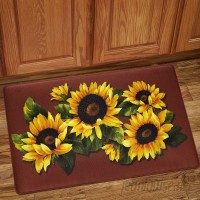 Sweet Home Collection Sunflower Print Anti-Fatigue Kitchen Mat SWET2594