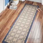 Beachcrest Home Kittrell Ivory/Blue/Gray Indoor/Outdoor Area Rug BCHH6877