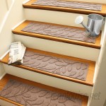 Bungalow Flooring Aqua Shield Medium Brown Brittany Leaf Stair Tread WDK1446