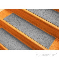 Bungalow Flooring Aqua Shield Medium Gray Fall Day Stair Tread WDK1433