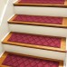 Darby Home Co Aqua Lindo Red/Black Argyle Stair Tread DABH2543