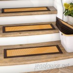 Gracie Oaks Dawes Sisal Carpet Gold Stair Tread GRKS2259