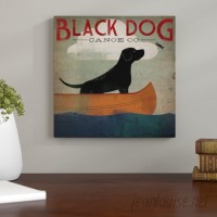 Andover Mills Black Dog Canoe Co. II Vintage Advertisement on Wrapped Canvas ANDO5279