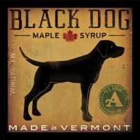 Buy Art For Less 'Black Dog Maple Syrup' by Ryan Fowler Framed Vintage Advertisement BYAR1239