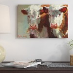 East Urban Home 'Cow Belles' Painting Print on Canvas ESUR6776