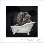East Urban Home 'Elephant Bath' Acrylic Painting Print URBR6102