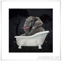 East Urban Home 'Elephant Bath' Acrylic Painting Print URBR6102