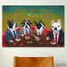 East Urban Home 'Three Boston Terriers and a French Bulldog' Graphic Art Print ESRB6986