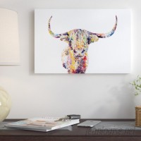 East Urban Home Highland Cow Painting Print on Wrapped Canvas ESHM7333