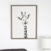 Ivy Bronx 'Giraffe Black and White Portrait' Framed Drawing Print on Wrapped Canvas IVBX2569