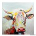 Latitude Run Colorful Bessie the Cow Painting Print LATR5439