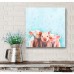 Laurel Foundry Modern Farmhouse 'Three Little Piggies' Painting Print on Canvas LFMF3231