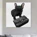 Oliver Gal 'Classy Frenchie Noir' Graphic Art Print on Canvas OLGL3769