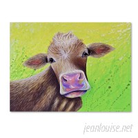 Trademark Art 'Jersey Cow' Graphic Art Print on Wrapped Canvas HYT82088