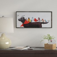 Winston Porter 'Birds on Dog' Framed Painting Print on Canvas WNSP6664